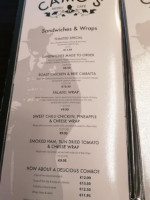 Camo's menu