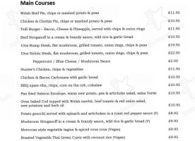 The Teifi Netpool Inn menu