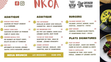 Nkoa menu