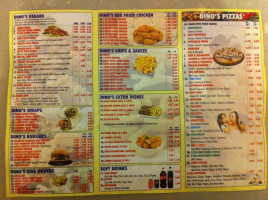 Dinos Kebab menu