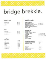 The Bridge House menu