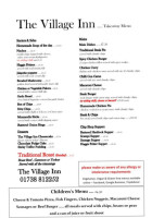 The Village Inn menu