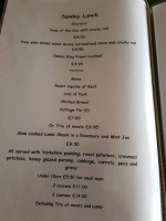 Masons Arms menu