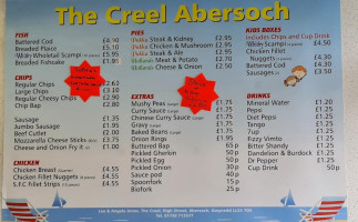 The Creel Fish Chips menu