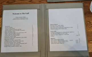 The Gaff Abergavenny menu