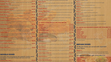 Munal Tandoori Indian menu