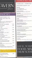 The Broom Tavern menu