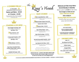Kings Head Allendale menu