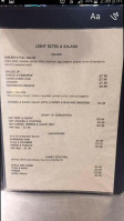 Ingleby Arms menu