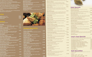 Delhi Divan Alrewas menu