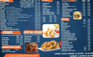 Audley Fish menu