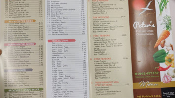 Peters Chinese Takeaway menu