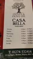 Casa Bella menu