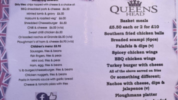 The Queens Head menu