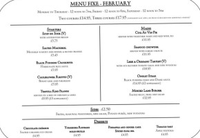 The Old White Horse Brasserie menu