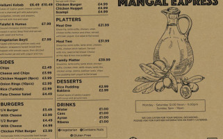 Mangal Express menu