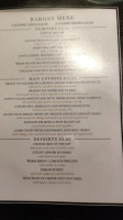 The Barony menu
