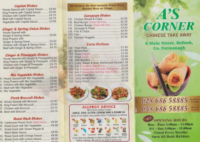 A's Corner food