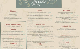 Marwick's Brasserie menu