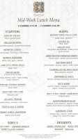 Skew Restaurant Oyster Bar menu
