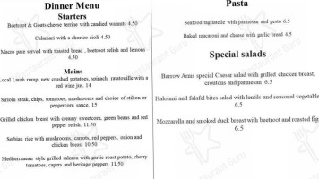 The Barrow Arms Restaurant &bar menu