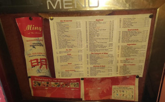 Ming Of The Avenue menu