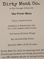 The Plough Harrow menu