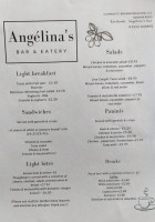 Angelinas And Eatery Bognor Regis menu