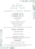 Blacks Head Inn menu