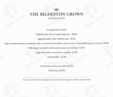 The Crown At Bildeston menu
