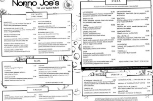 Nonno Joe's menu