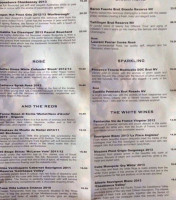 The Prince Albert menu
