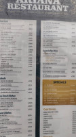 Ariana Restaurant Barking menu