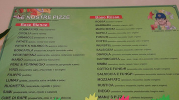 Manu's Pizza Di Feliziani Emanuele menu