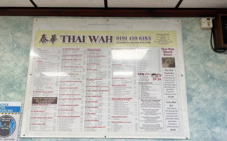 Thai Wah menu