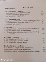 Restaurace Na Podolí menu