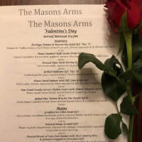Masons Arms menu