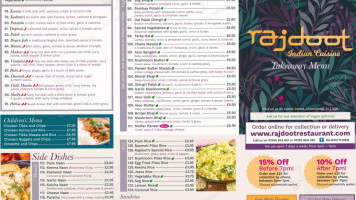 Rajdoot Indian (cirencester) menu