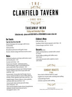 The Clanfield Tavern menu