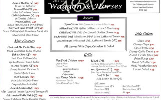 The Old Waggon And Horses 1812 menu