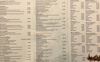 Wadud’s Fusion Thai Indian Cuisine menu