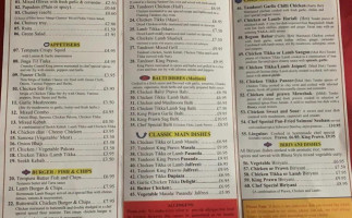 Churchdown Tandoori menu