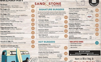 Sand Stone menu