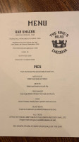 The Kings Head menu