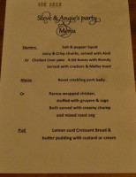 The Feathers menu