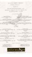 Cuckoo Brow Inn menu