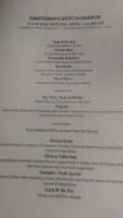 Santonios menu