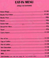Claygate Fish Inn menu