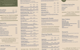 The Waveney Inn menu