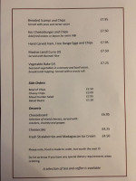 The Royal George At Stevington menu